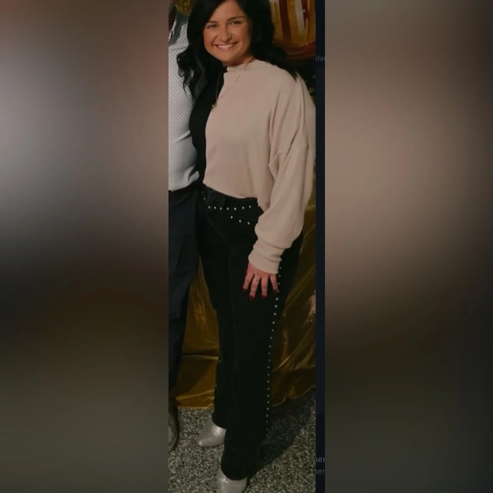 Black Studded Women's Jeans - Picture 7 of 7